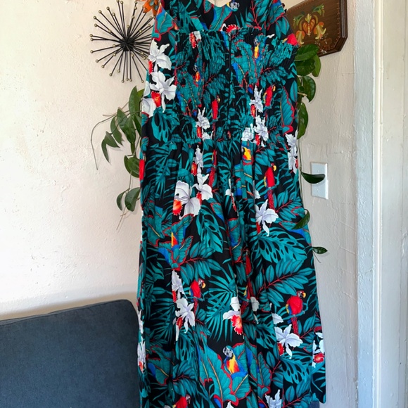 Hawaiian Dress XL Jade Fashions Classic Floral Sun Dress - Picture 3 of 10